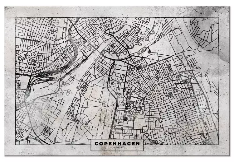 Kaart van Kopenhagen - Kaart van het centrum van Denemarken 