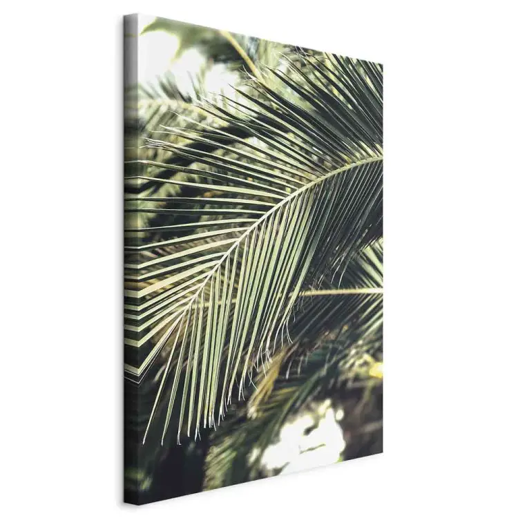 Groene koningin verticaal - Landschap van exotische palmbladeren