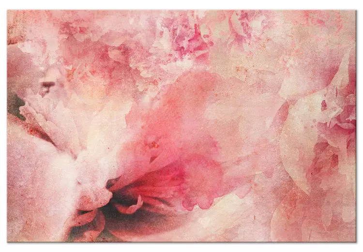 Roze dageraad - abstractie met wazige roze en bloemfragmenten