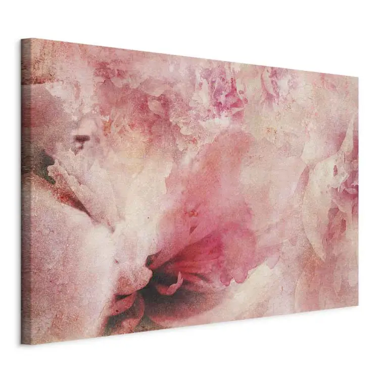 Roze dageraad - abstractie met wazige roze en bloemfragmenten