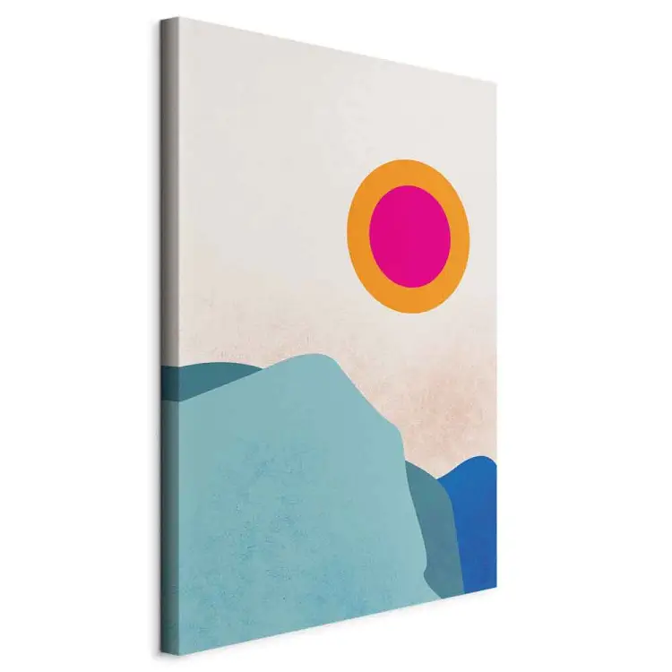 IJsfjord - een abstract Scandinavisch landschap met de zon