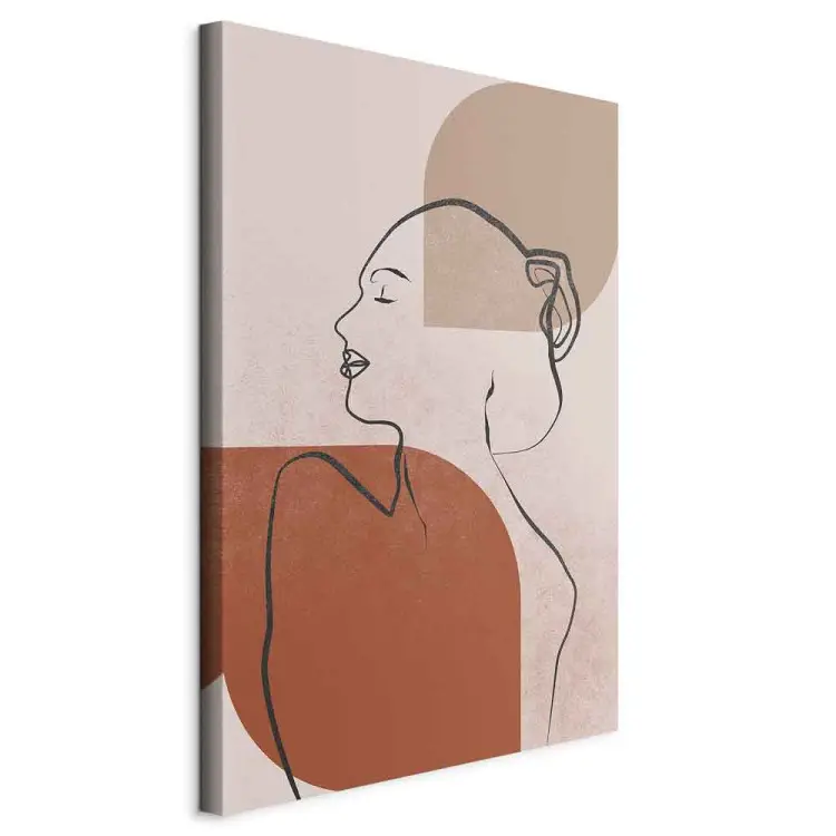 Lineair vrouwelijk naakt - een abstract, minimalistisch portret