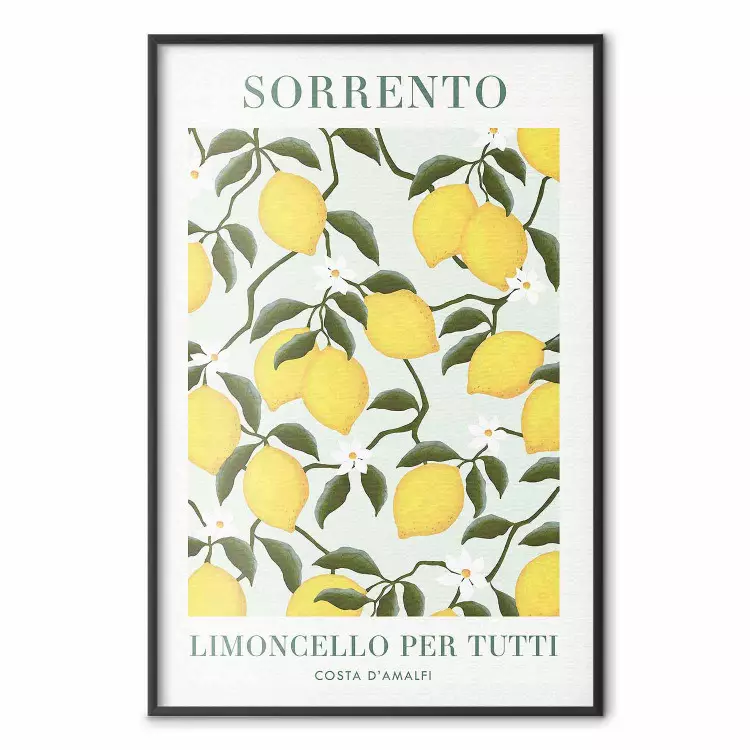 Citroen Sorrento - zomerse compositie met fruit en Italiaanse teksten