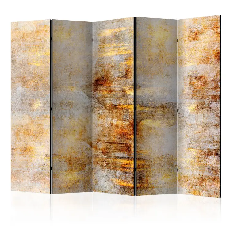 Gouden expressie II - abstractie met een verweerde textuur