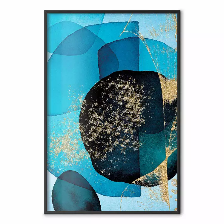 Oceanische caleidoscoop - blauwe abstractie met unieke textuur