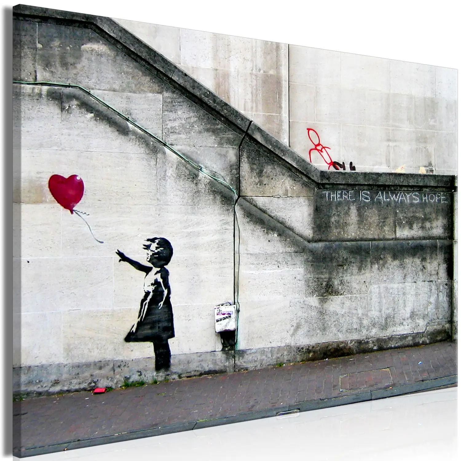 Grote XXL schilderij Meisje met ballon Banksy- Grote Schilderijen