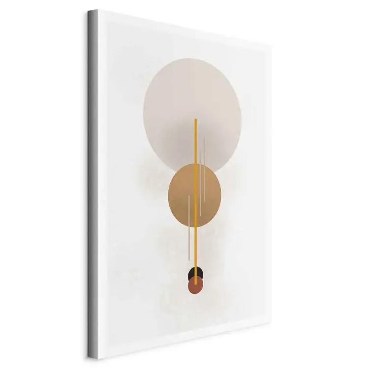 Vier cirkels en lijnen - abstractie met figuren in scandi boho-stijl
