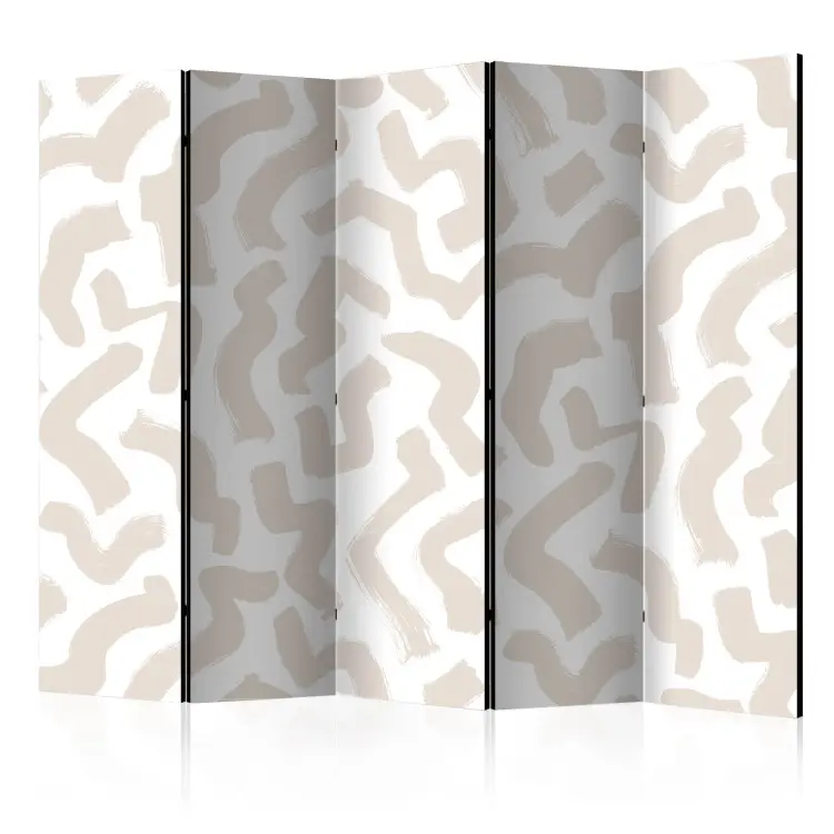Beige patroon II - lichte abstractie in scandiboho-stijl