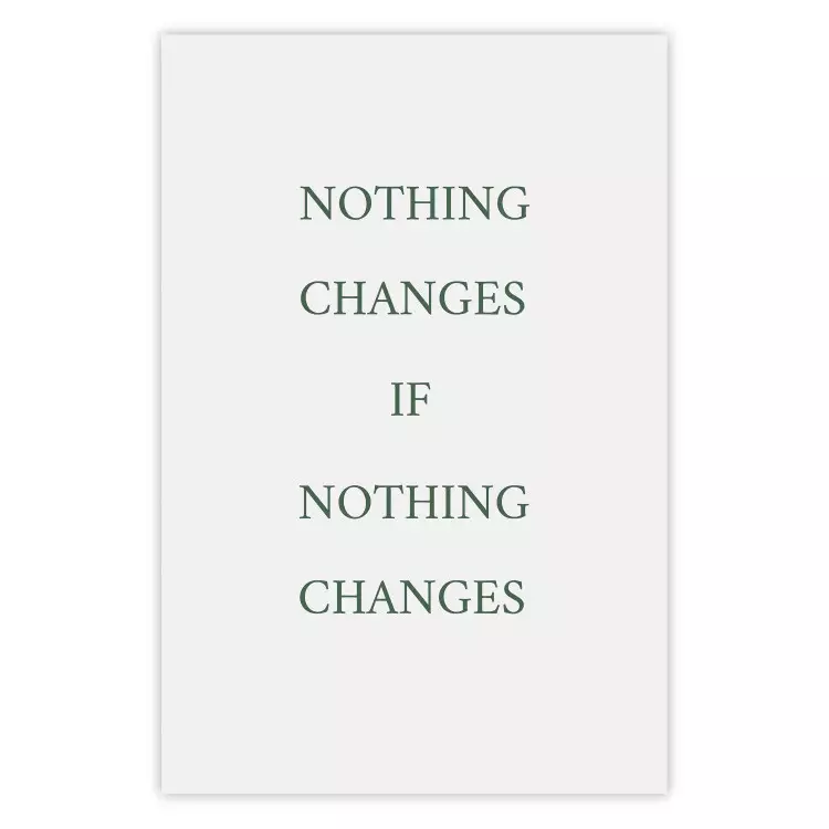 Changes - een compositie met groene Engelse letters op een witte achtergrond