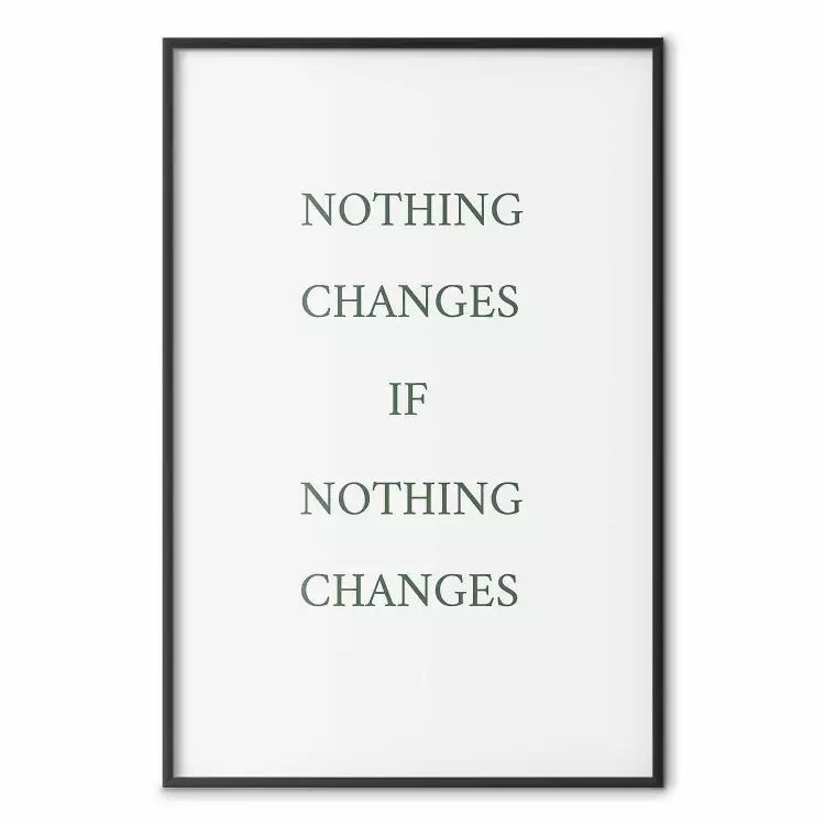 Changes - een compositie met groene Engelse letters op een witte achtergrond