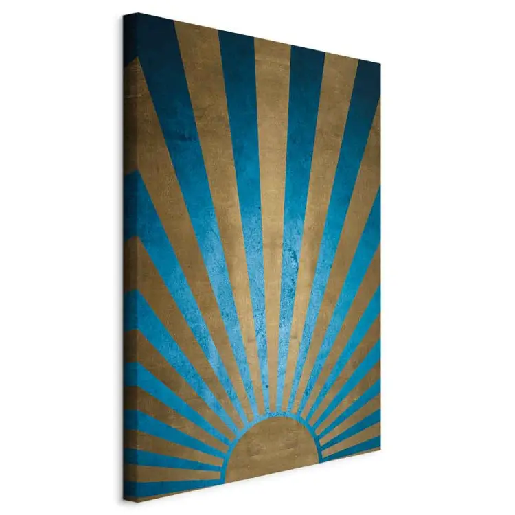 Voorbij de horizon verticaal - abstracte zon met figuren