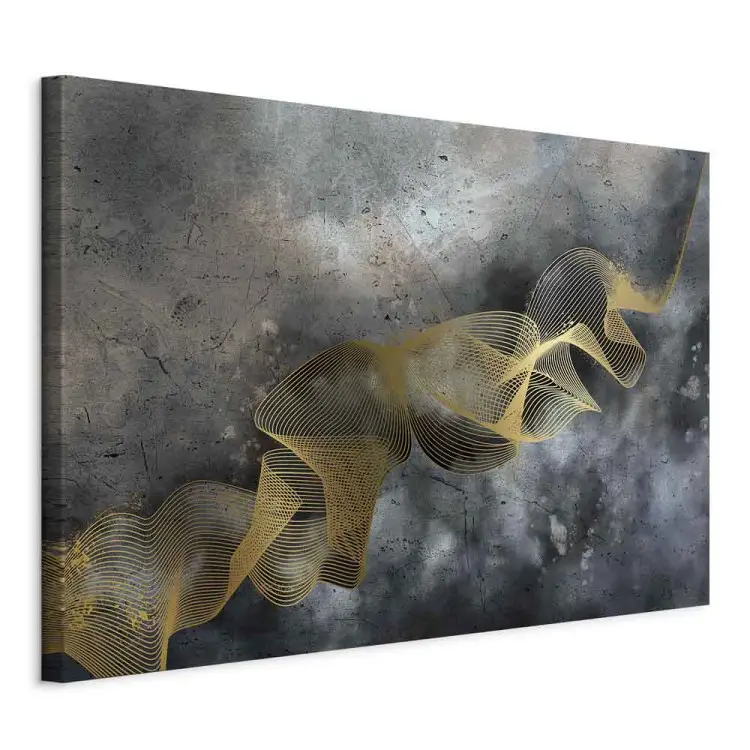 Lineariteit van tijd breed - gouden abstractie en donkere achtergrond