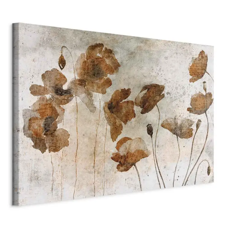 Aquarel klaprozen breed - veldbloemen in boho-stijl