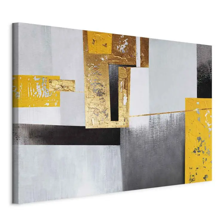 Gouden plek breed - moderne abstractie met figuren