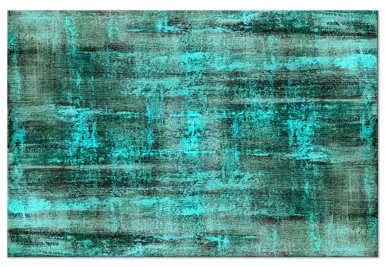Smaragdgroene golven (1-delig) breed - modern groene abstractie