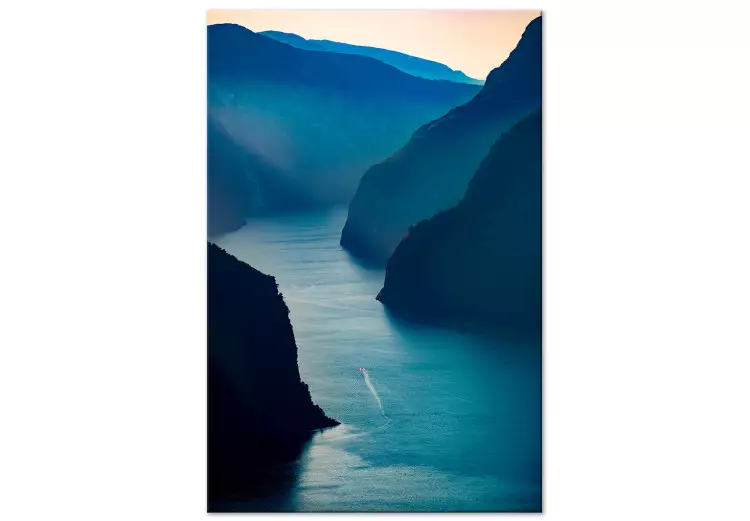 Aurlandsfjord (1-delig) verticaal - blauw landschap tussen bergen