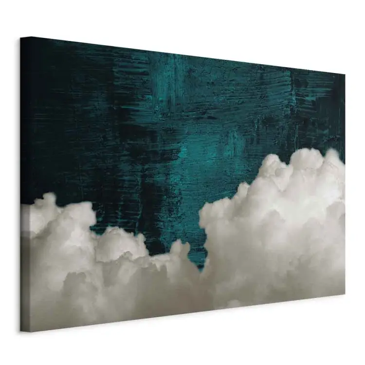 Smaragd abstractie breed - wolken op groene achtergrond