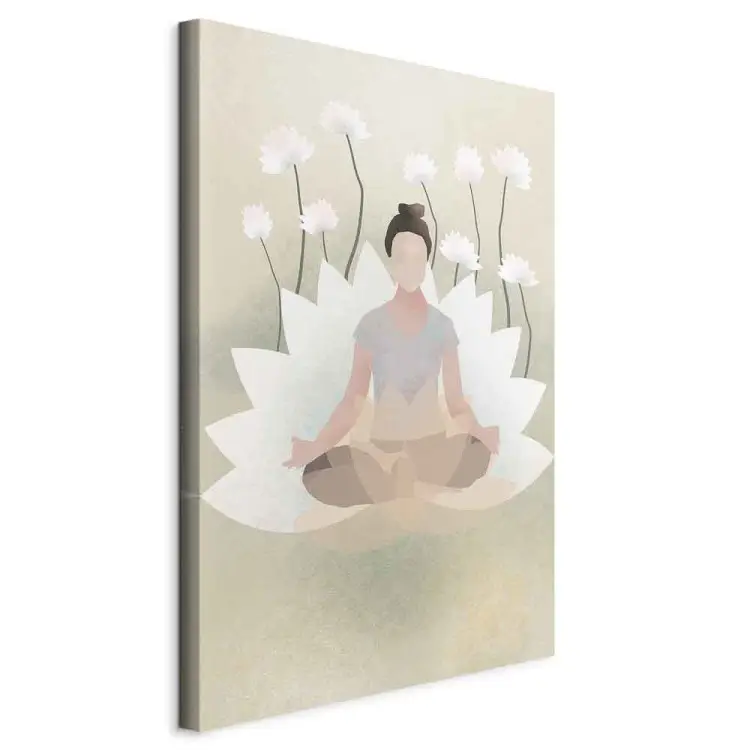 Liefdesyoga verticaal - compositie van bloemen in Zen-stijl