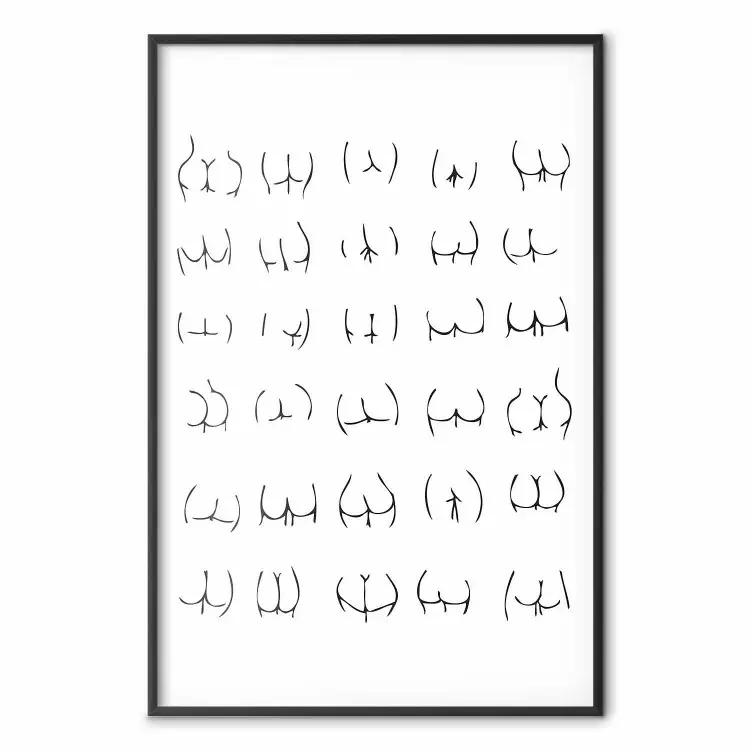 Vrouwelijke vormen - compositie van billen op een contrasterende witte achtergrond
