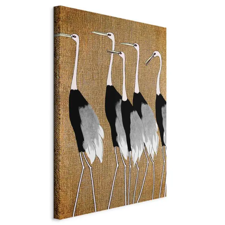 Aziatische kraanvogels verticaal - vogels in Japanse stijl