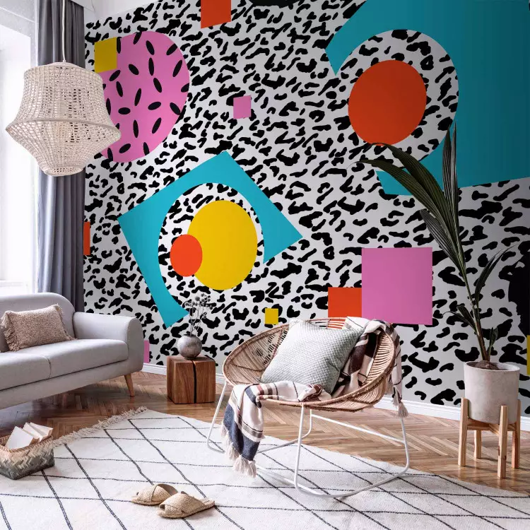 Hallucinatie - kleurrijke abstractie met patronen en luipaardprint