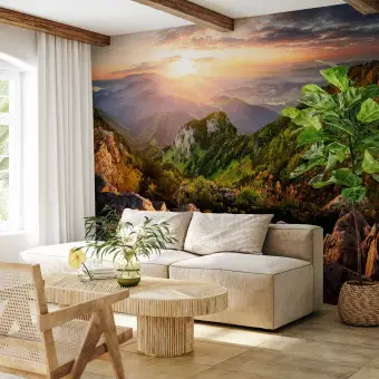 Behang kinderkamer ~ Diep in de jungle 140 cm breed x 260 cm hoog ~ Vliesbehang
