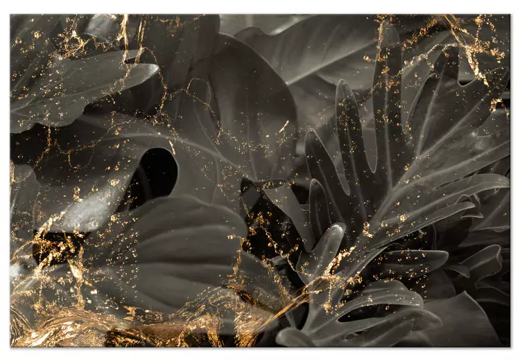 Gouden regen (1-delig) breed - elegante art deco abstractie