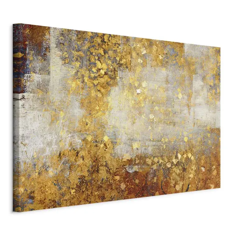 Gouden wildernis breed - abstractie in warme tinten