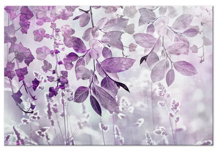 Paarse Tuin (1-delig) - Landschap met bladeren in paarse tinten