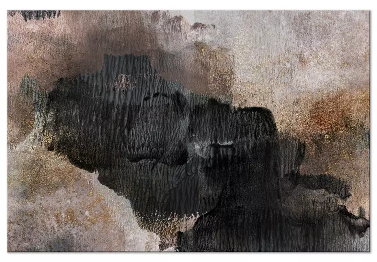 Beige Toevluchtsoord (1-delig) - Abstractie met toevoeging van zwart