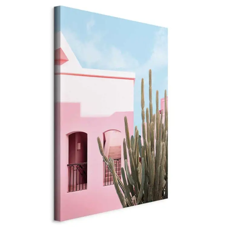 Miami Cactus - Roze architectuur in een vakantielandschap