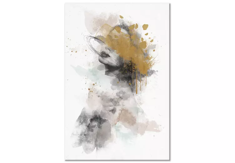 Gouden Zuchten (1-delig) - abstract portret van een vrouwengezicht