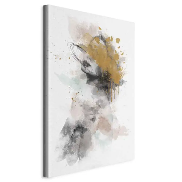 Gouden Zuchten - abstract portret van een vrouwengezicht