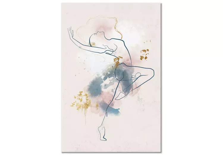 Prachtige ballerina (1-delig) - Aquarel lineart van een dansende vrouw