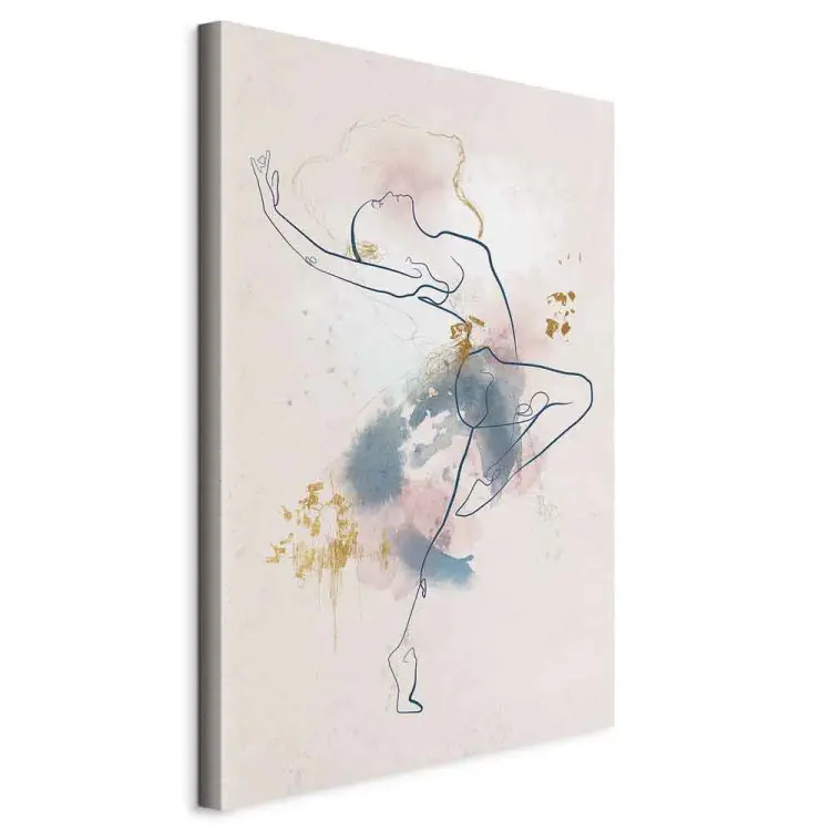 Prachtige ballerina - Aquarel lineart van een dansende vrouw