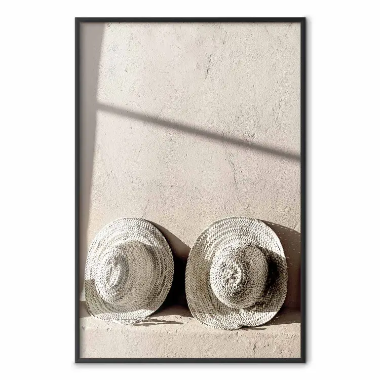 Strohoeden - een zonnig uitzicht op een zomerse compositie