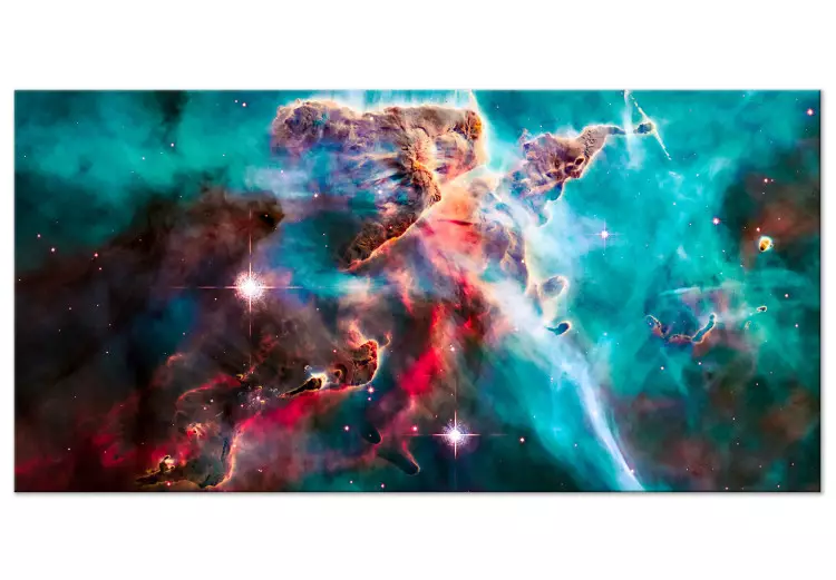 Galactische reis - foto van kleurrijke kosmische creaties