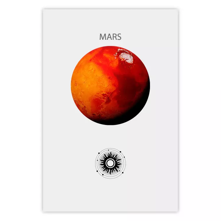 Rode planeet - Mars en abstracte compositie met zonnestelsel II