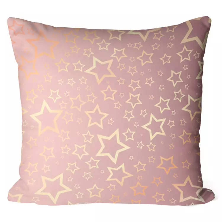 Sweet dreams - een subtiel patroon van gouden sterren op een roze achtergrond