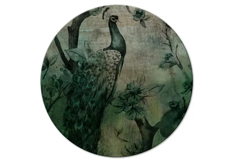 Aquarel pauwen - decoratieve vogels op bloeiende takken