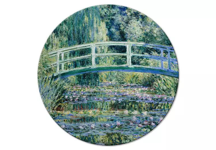 Claude Monet's Japanse brug bij Giverny - boslandschap met rivier in de lente