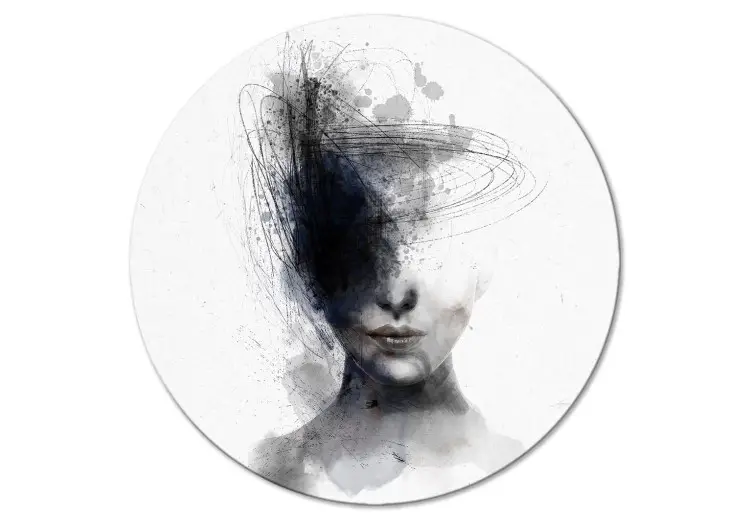 Half face - abstract zwart-wit portret van een vrouw