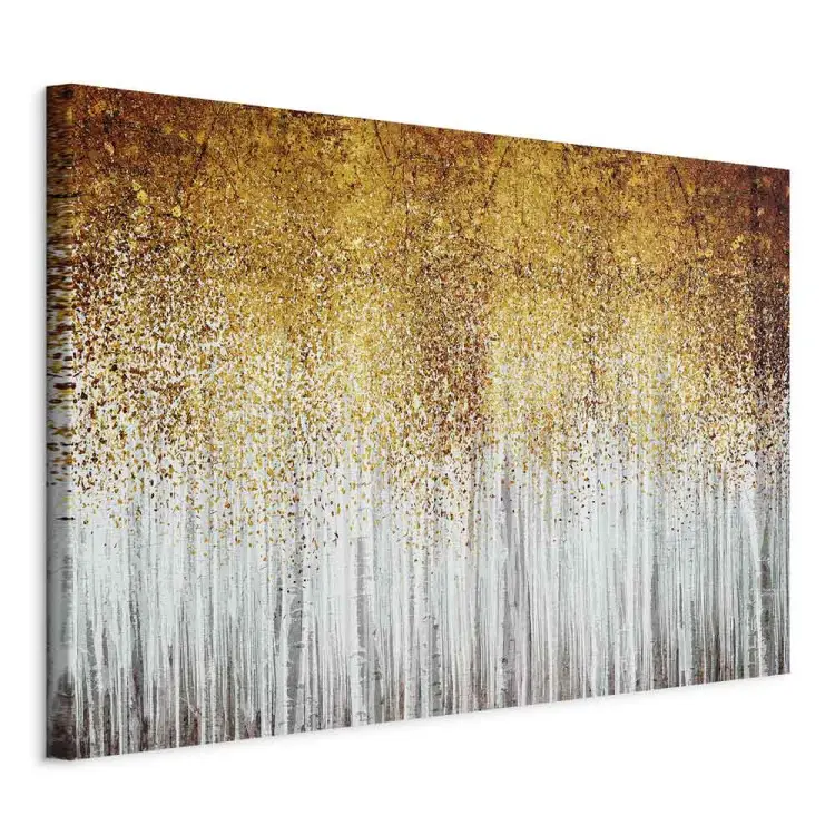 Herfstpark - abstracte grafiek met bomen in gouden kleuren