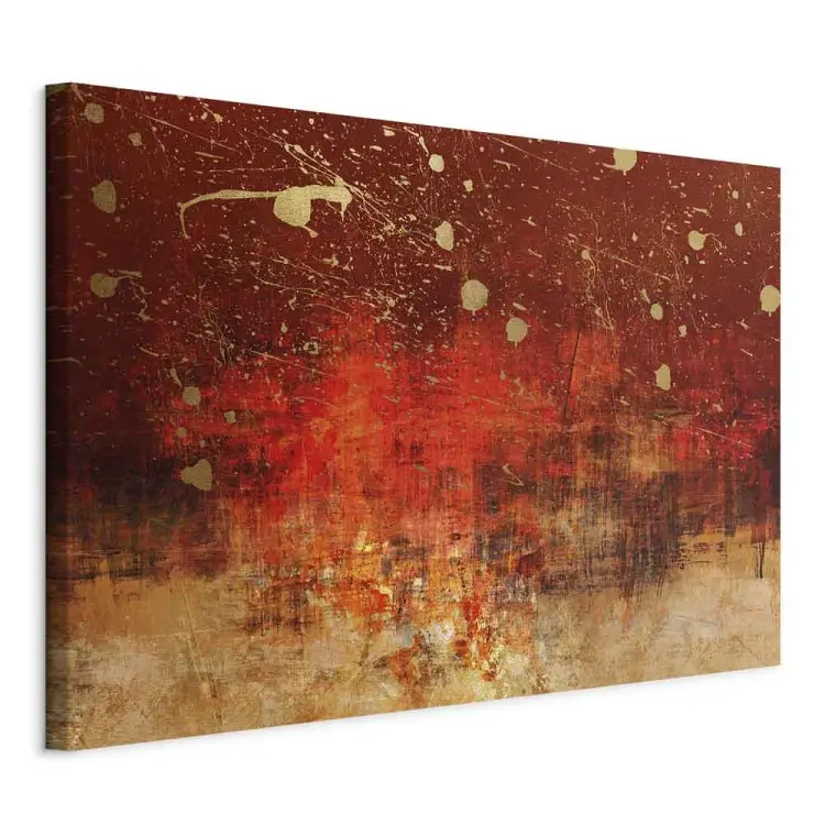 Etude van kleur - abstracte achtergrond in gouden en rode kleuren