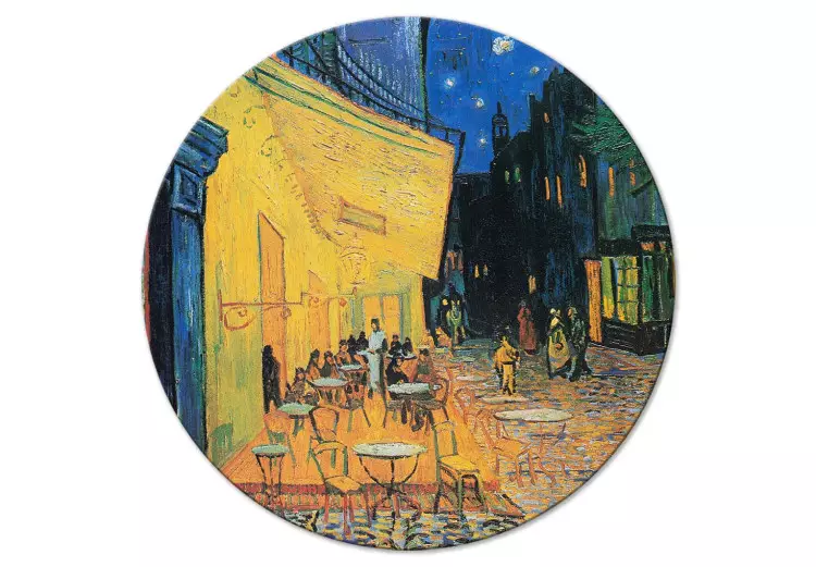 Terras van een café bij nacht, Vincent van Gogh - uitzicht op een Franse straat