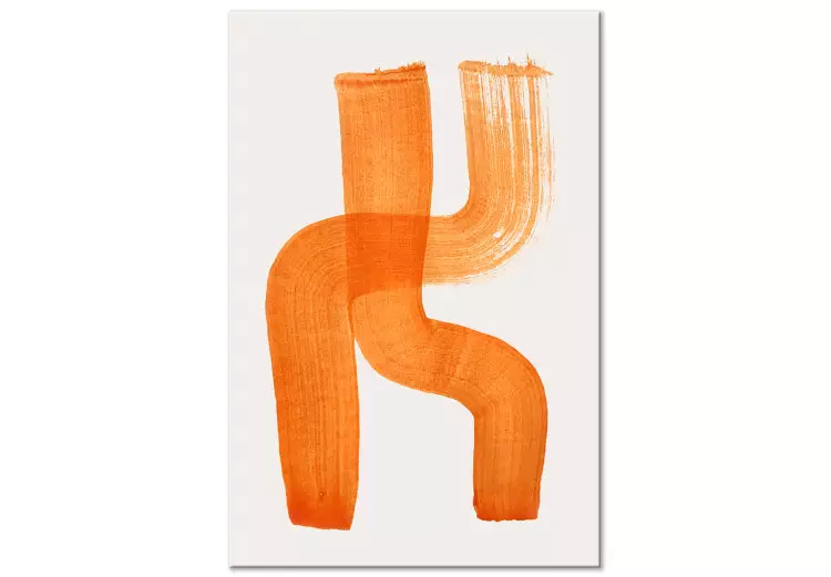 Abstracte compositie (1-delig) - duo van oranje vormen