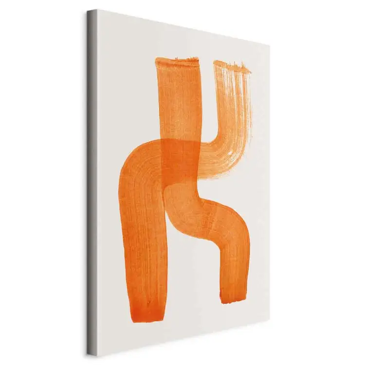 Abstracte compositie - duo van oranje vormen