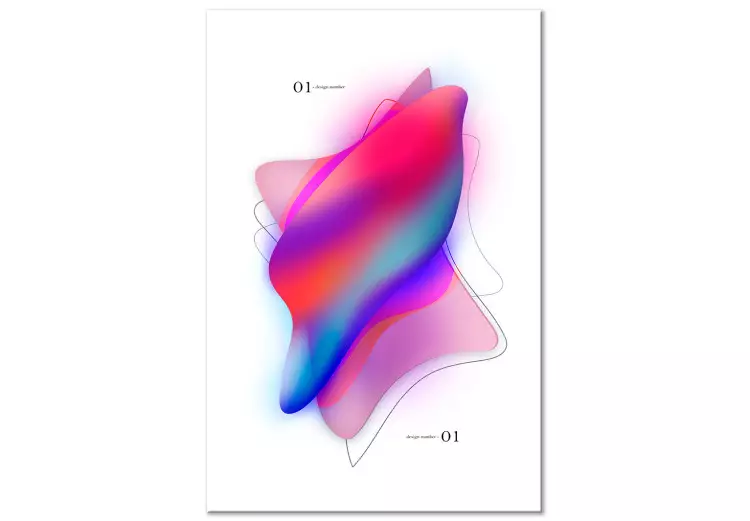 Kleurrijke abstractie (1-delig) - uitstekende vormen in roze tinten