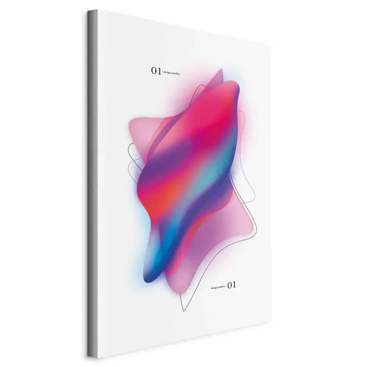 Kleurrijke abstractie - uitstekende vormen in roze tinten