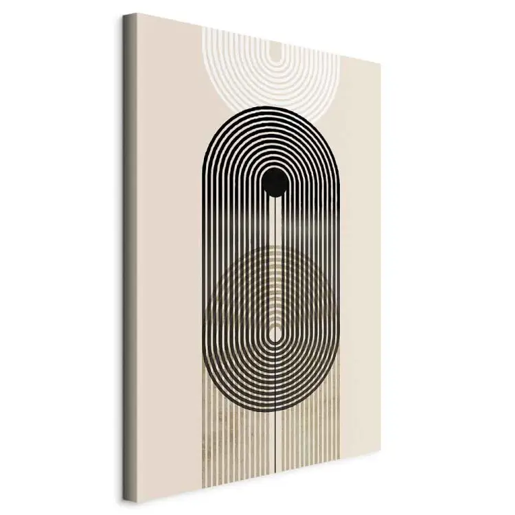 Abstractie - geometrische vormen - zwart, bruin en wit